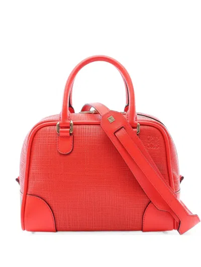 Pre-owned Loewe 2010s Amazona 75 Tote Bag In Red