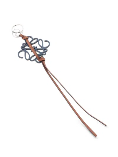 Pre-owned Loewe 2010s Anagram Bag Charm In Blue