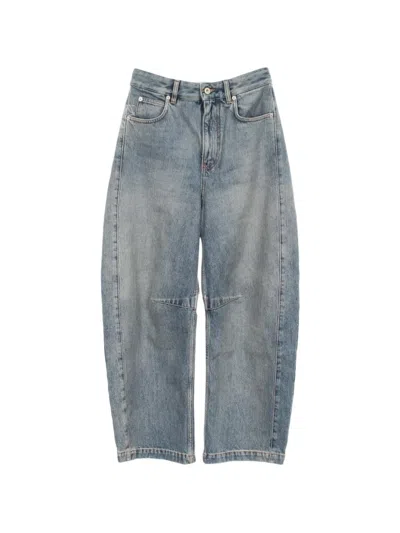 Pre-owned Loewe 2010s Anagram Barrel Jeans In Blue