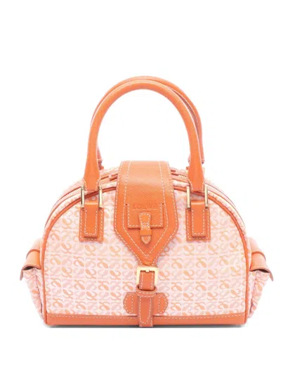 Pre-owned Loewe 2010s Anagram Bowling Handbag In Orange