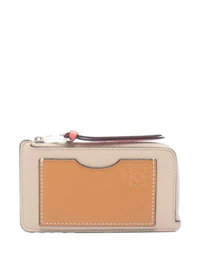 Pre-owned Loewe 2010s Anagram Card Holder In Neutrals