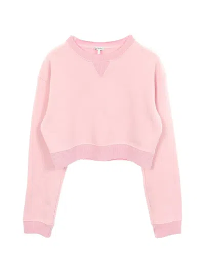 Pre-owned Loewe 2010s Anagram Cropped Sweater In Pink
