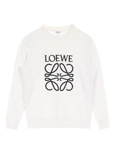 Pre-owned Loewe 2010s Anagram-embroidered Sweatshirt In White