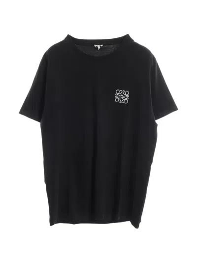 Pre-owned Loewe 2010s Anagram Embroidery T-shirt In Black