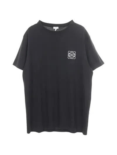 Pre-owned Loewe 2010s Anagram Embroidery T-shirt In Black
