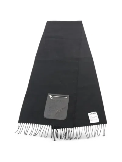 Pre-owned Loewe 2010s Anagram Pocket Scarf In Black