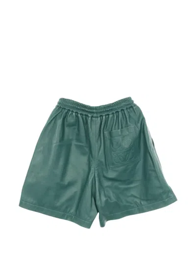 Pre-owned Loewe 2010s Anagram Shorts In Green