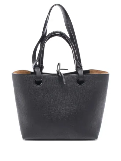 Pre-owned Loewe 2010s Anagram Shoulder Bag In Black