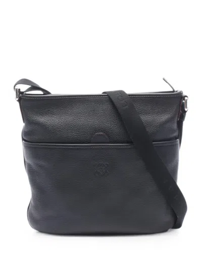 Pre-owned Loewe 2010s Anagram Shoulder Bag In Black