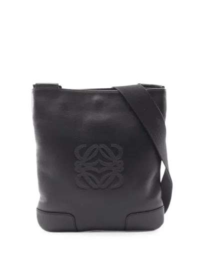 Pre-owned Loewe 2010s Anagram Shoulder Bag In Black