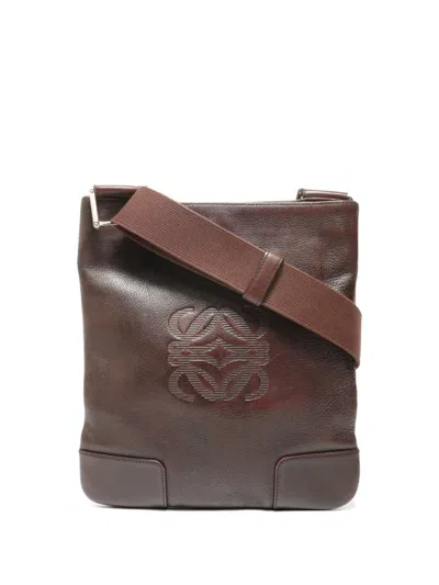 Pre-owned Loewe 2010s Anagram Shoulder Bag In Brown