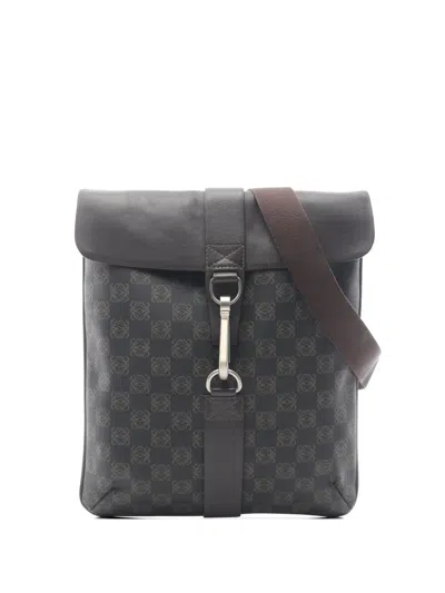 Pre-owned Loewe 2010s Anagram Shoulder Bag In Brown