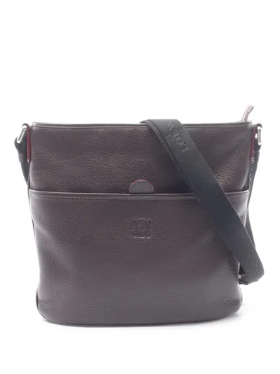 Pre-owned Loewe 2010s Anagram Shoulder Bag In Brown