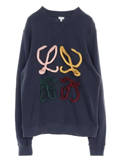Pre-owned Loewe 2010s Anagram Sweatshirt In Blue