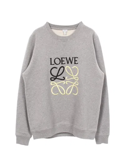 Pre-owned Loewe 2010s Anagram Sweatshirt In Gray