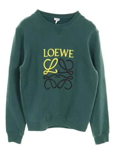 Pre-owned Loewe 2010s Anagram Sweatshirt In Green