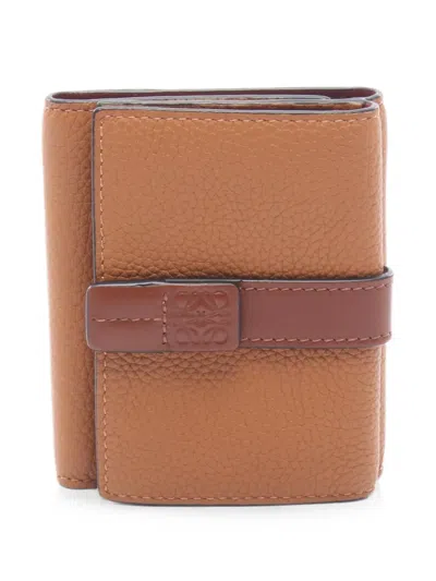 Pre-owned Loewe 2010s Anagram Trifold Wallet In Neutral