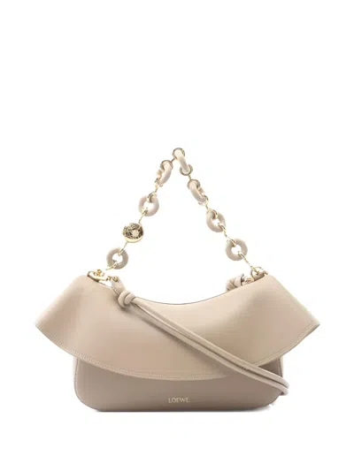 Pre-owned Loewe 2010s Chain Ola Medium Tote Bag In Neutral