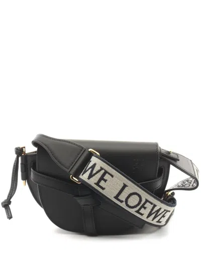 Pre-owned Loewe 2010s Gate Dual Mini Bag In Black