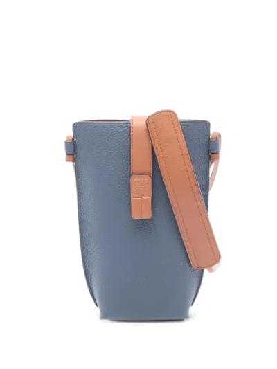 Pre-owned Loewe 2010s Gate Pocket Shoulder Bag In Blue