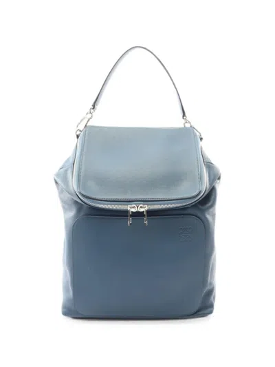 Pre-owned Loewe 2010s Goya Backpack In Blue