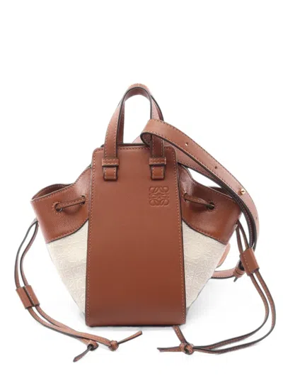 Pre-owned Loewe 2010s Hammock Anagram Tote Bag In Neutrals