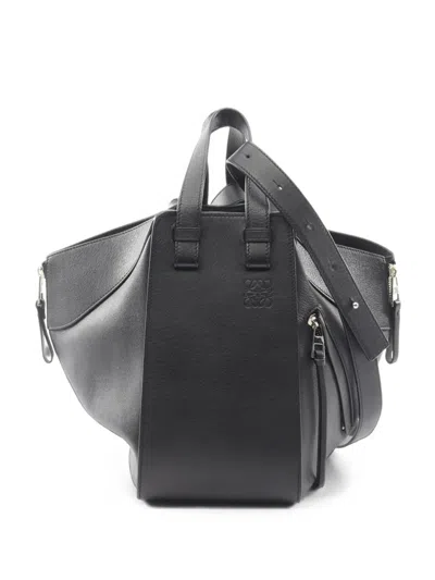 Pre-owned Loewe 2010s Hammock Leather Tote Bag In ブラック