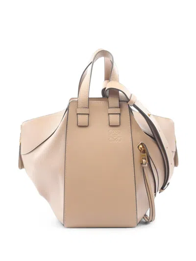 Pre-owned Loewe 2010s Hammock Leather Tote Bag In ニュートラル
