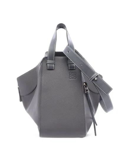 Pre-owned Loewe 2010s Hammock Leather Tote Bag In Grey