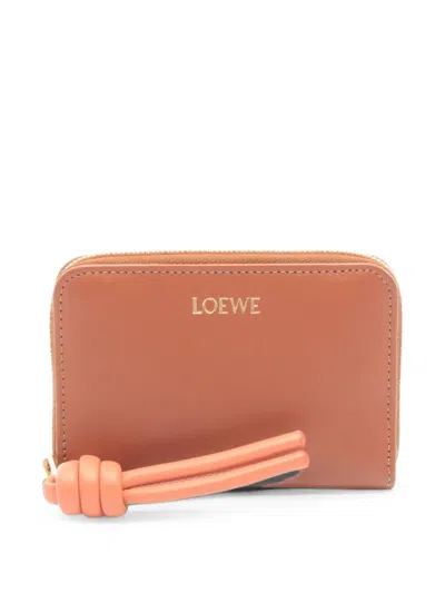 Pre-owned Loewe 2010s Knot-detail Coin Holder In Brown