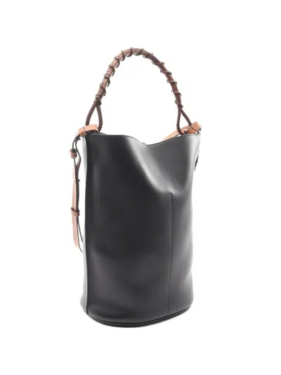 Pre-owned Loewe 2010s Large Gate Bucket Bag In Black