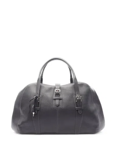 Pre-owned Loewe 2010s Leather Satchel Bag In Black