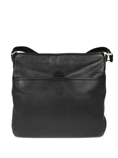 Pre-owned Loewe 2010s Leather Shoulder Bag In Black