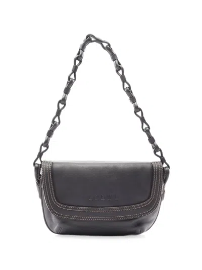 Pre-owned Loewe 2010s Leather Shoulder Bag In Black