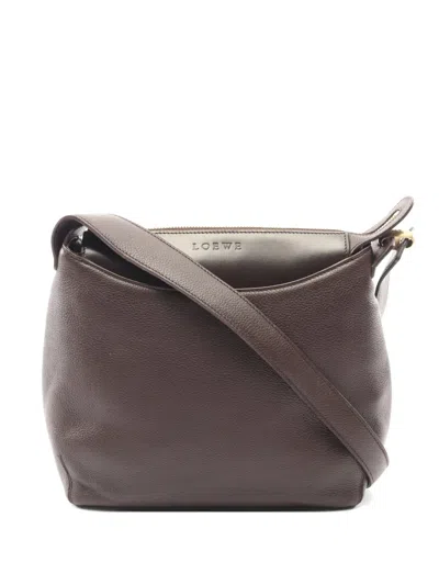Pre-owned Loewe 2010s Logo Shoulder Bag In Brown