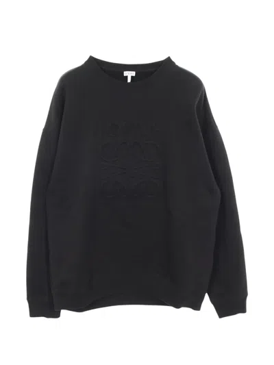 Pre-owned Loewe 2010s Logo-detail Cotton Sweatshirt In Black