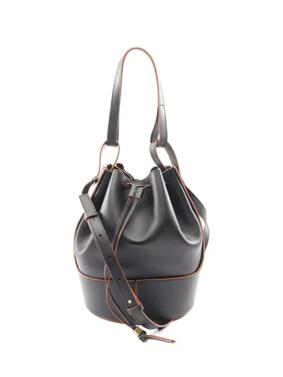 Pre-owned Loewe 2010s Medium Balloon Bucket Bag In Black