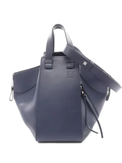 Pre-owned Loewe 2010s Medium Hammock Tote Bag In Blue