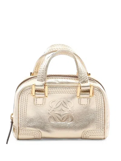 Pre-owned Loewe 2010s Mini Amazona Handbag In Gold