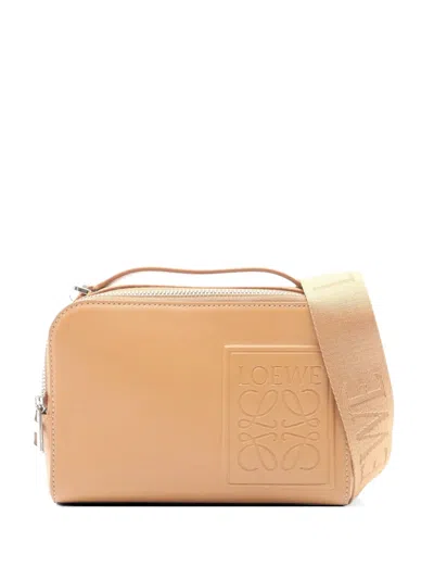 Pre-owned Loewe 2010s Mini Anagram Crossbody Bag In Neutral