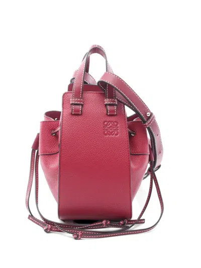 Pre-owned Loewe 2010s Mini Hammock Drawstring Tote Bag In Red