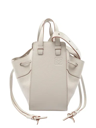 Pre-owned Loewe 2010s Mini Hammock Leather Tote Bag In Neutral