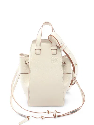 Pre-owned Loewe 2010s Mini Hammock Tote Bag In White