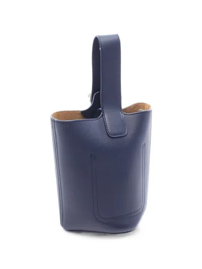 Pre-owned Loewe 2010s Mini Pebble Tote Bag In Blue