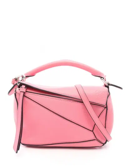 Pre-owned Loewe 2010s Mini Puzzle Handbag In Pink