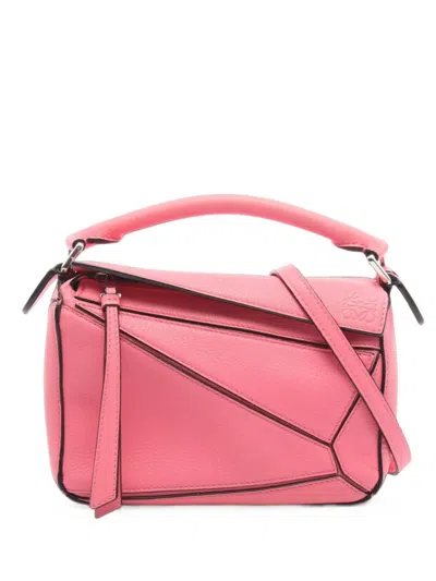 Pre-owned Loewe 2010s Mini Puzzle Tote Bag In Pink