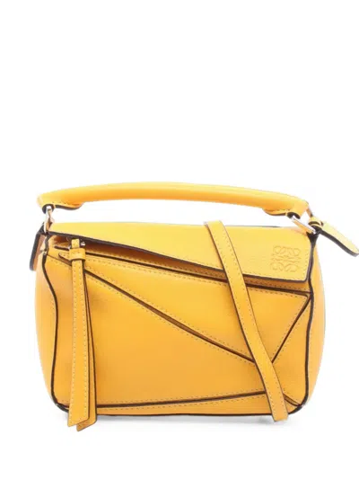 Pre-owned Loewe 2010s Mini Puzzle Tote Bag In Yellow
