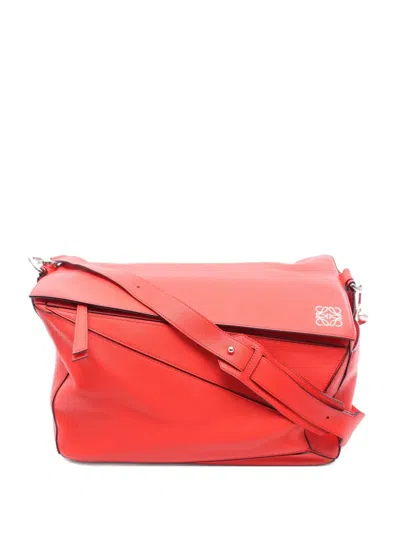 Pre-owned Loewe 2010s Puzzle Shoulder Bag In Red