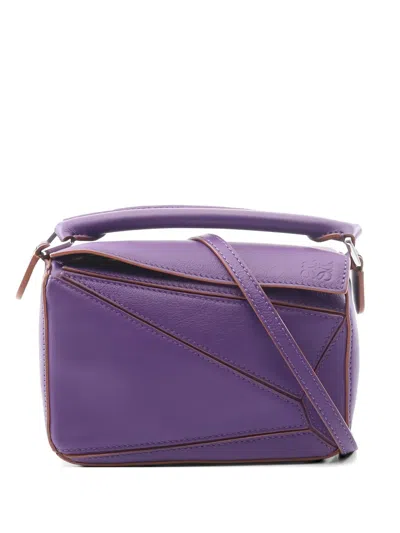 Pre-owned Loewe 2010s Puzzle Tote Bag In Purple