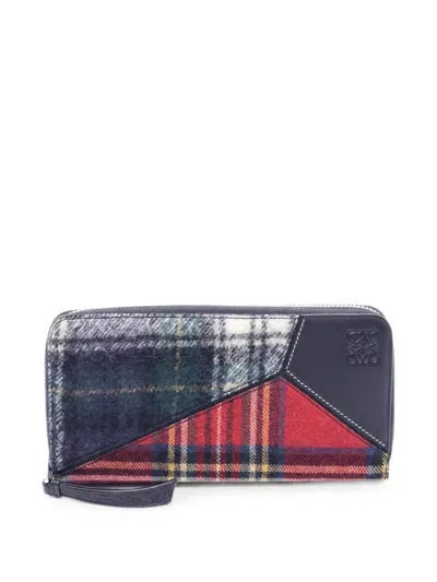 Pre-owned Loewe 2010s Puzzle Zip-around Wallet In Red
